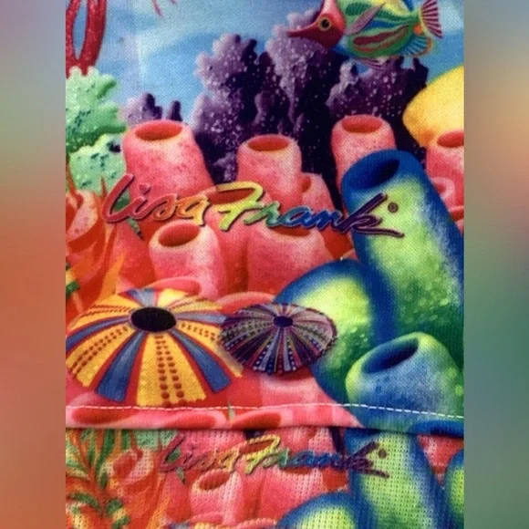 Lisa Frank Rage On! Dolphin All Over Print Pullover Sweatshirt, Approx SZ 2XL - Picture 4 of 9